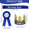1fc59f86-80e6-4188-b3e1-a0857240fd54 3pcs Birthday Party Dress-Up Set, Birthday Prince Crown, Holiday Party Decoration Props