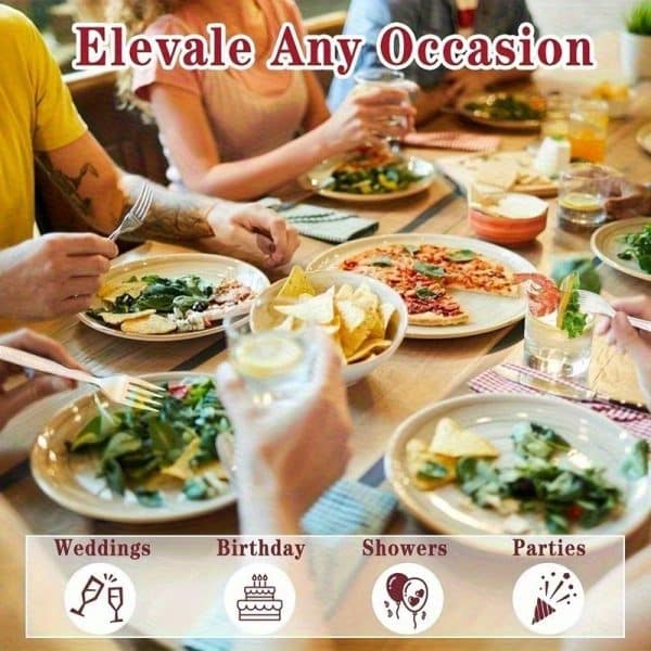 50 PCS Transparent Plastic Dessert Forks – Disposable Party Tableware