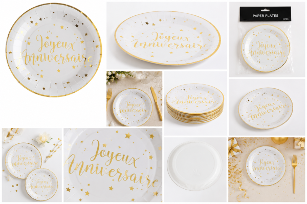 Elegant Birthday Plates