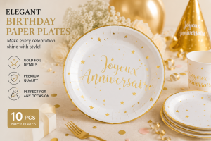 Elegant Birthday Plates