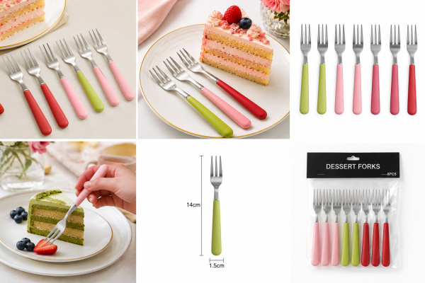 Colorful Dessert Forks