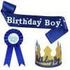 f92158b2-c55a-4d08-9a82-daf6291cb625 3pcs Birthday Party Dress-Up Set, Birthday Prince Crown, Holiday Party Decoration Props