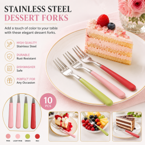 Colorful Dessert Forks